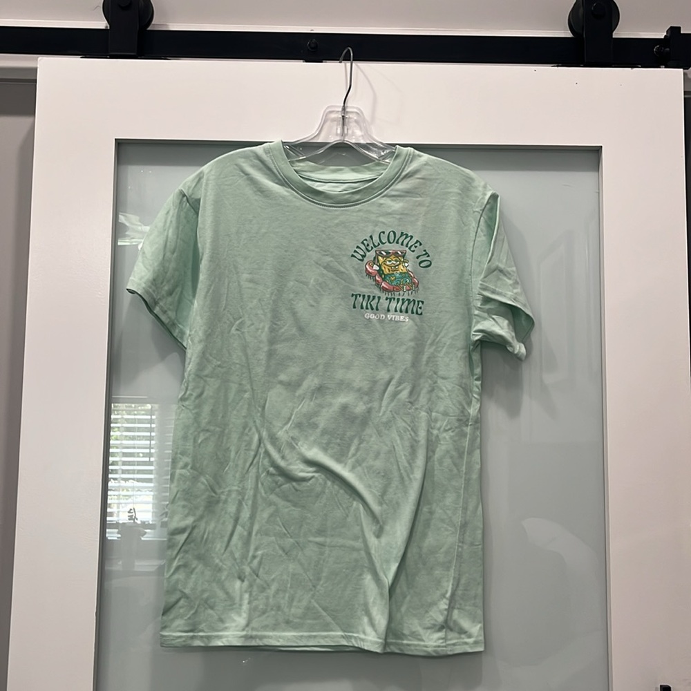 Nickelodeon SpongeBob SquarePants Mint Green Graphic T-Shirt, Size Small